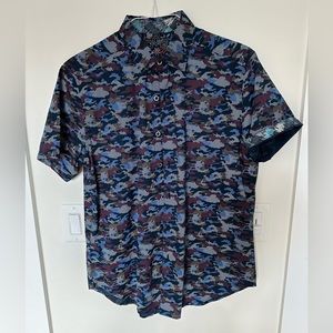 Robert Graham printed short sleeve shirt, Size M Classic fit